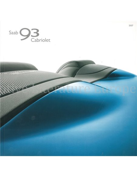 2007 SAAB 9-3 CABRIOLET BROCHURE FRANS