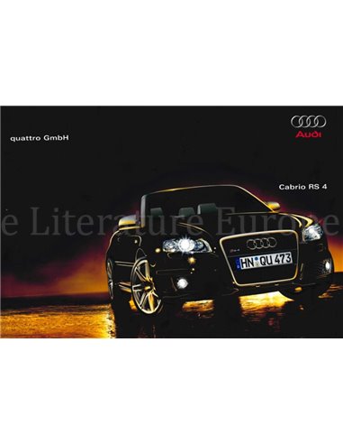 2006 AUDI RS4 CONVERTIBLE BROCHURE SPANISH