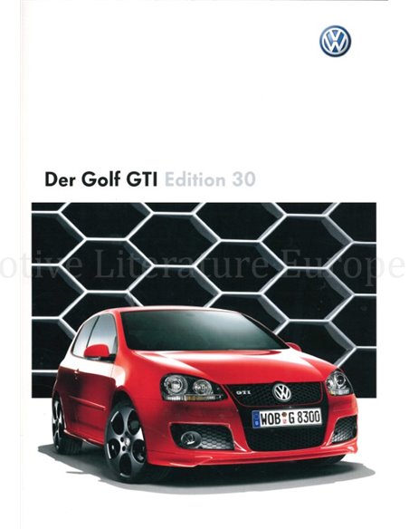 2008 VOLKSWAGEN GOLF GTI EDITIE 30 BROCHURE DUITS