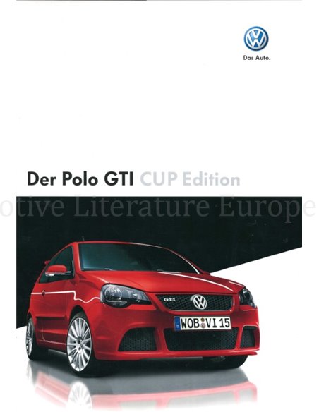 2007 VOLKSWAGEN POLO GTI CUP EDITION BROCHURE CHINEES