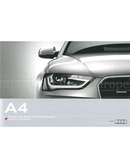 2012 AUDI A4 & S4 BROCHURE DUITS