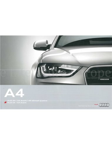 2012 AUDI A4 / S4 BROCHURE DUTCH