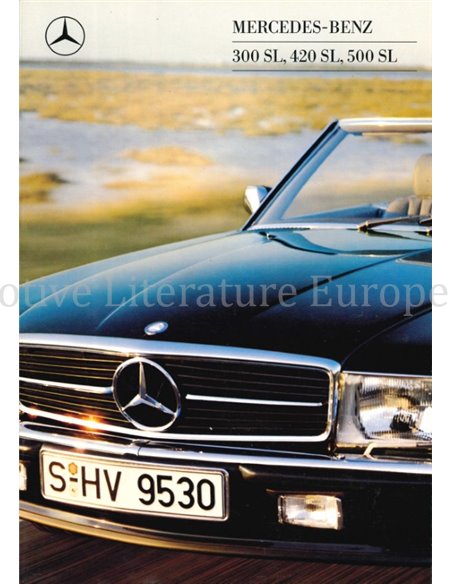 1987 MERCEDES BENZ SL BROCHURE FRANS