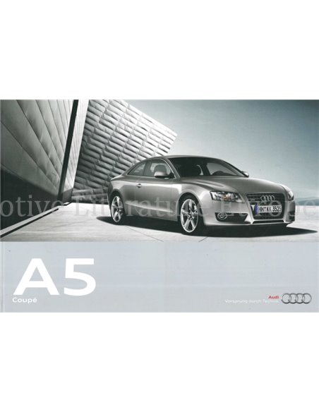 2009 AUDI A5 COUPÉ BROCHURE DUITS