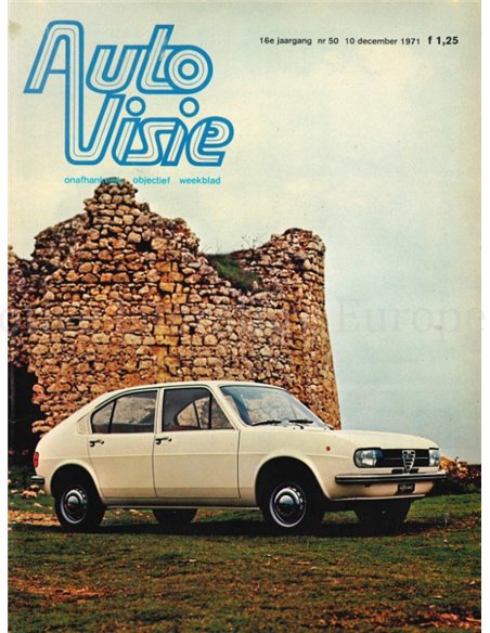 1971 AUTOVISIE MAGAZINE 50 NEDERLANDS