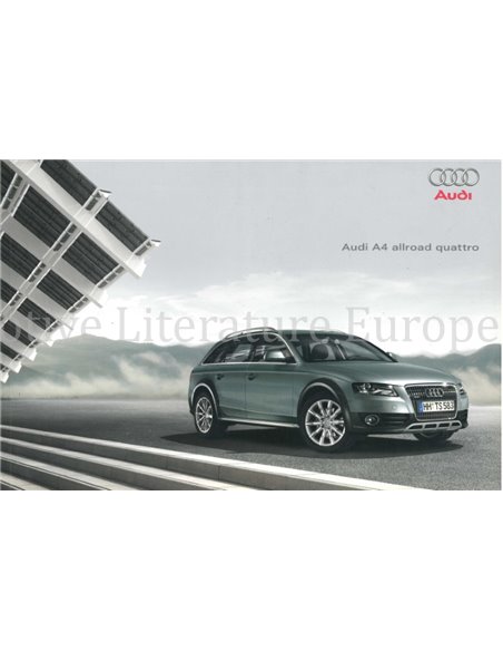 2009 AUDI A4 ALLROAD QUATTRO BROCHURE DUITS