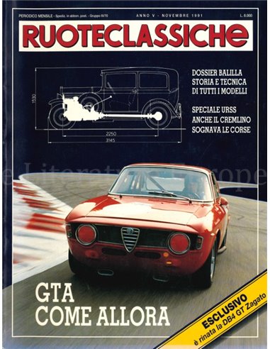 1991 RUOTECLASSICHE ZEITSCHRIFT 45 ITALIENISCH