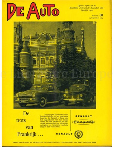 1954 DE AUTO MAGAZIN 38 NIEDERLÄNDISCH