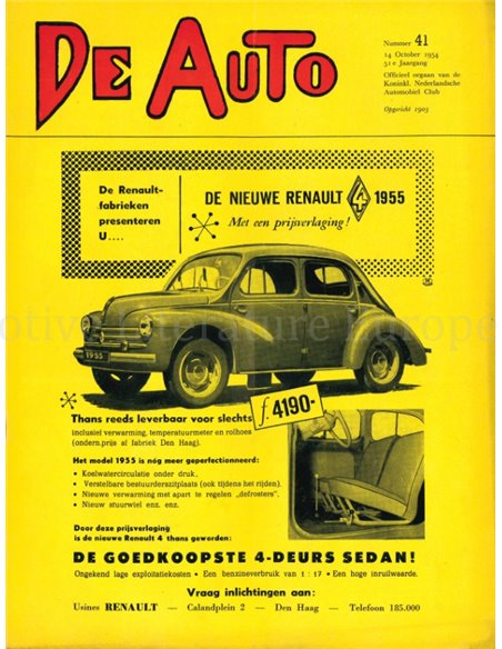 1954 DE AUTO MAGAZIN 41 NIEDERLÄNDISCH