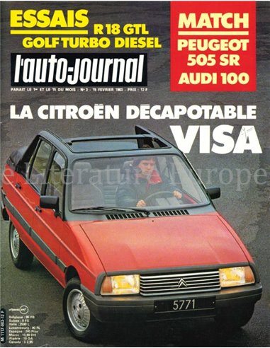 1983 L'AUTO-JOURNAL MAGAZINE 3 FRENCH