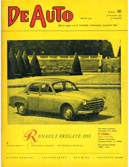 1954 DE AUTO MAGAZIN 50 NIEDERLÄNDISCH