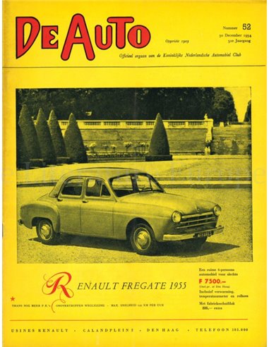 1954 DE AUTO MAGAZINE 52 NEDERLANDS