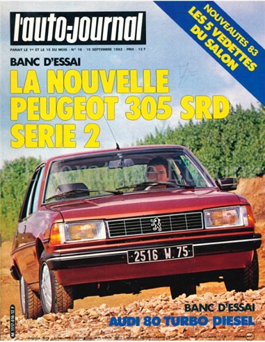 1982 L'AUTO-JOURNAL MAGAZINE 16 FRENCH