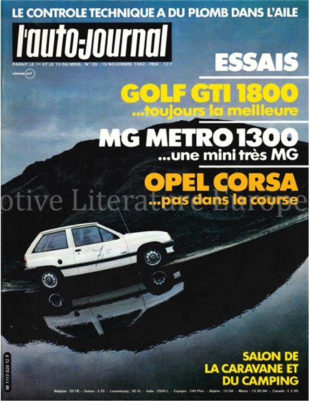 1982 L'AUTO-JOURNAL MAGAZINE 20 FRENCH