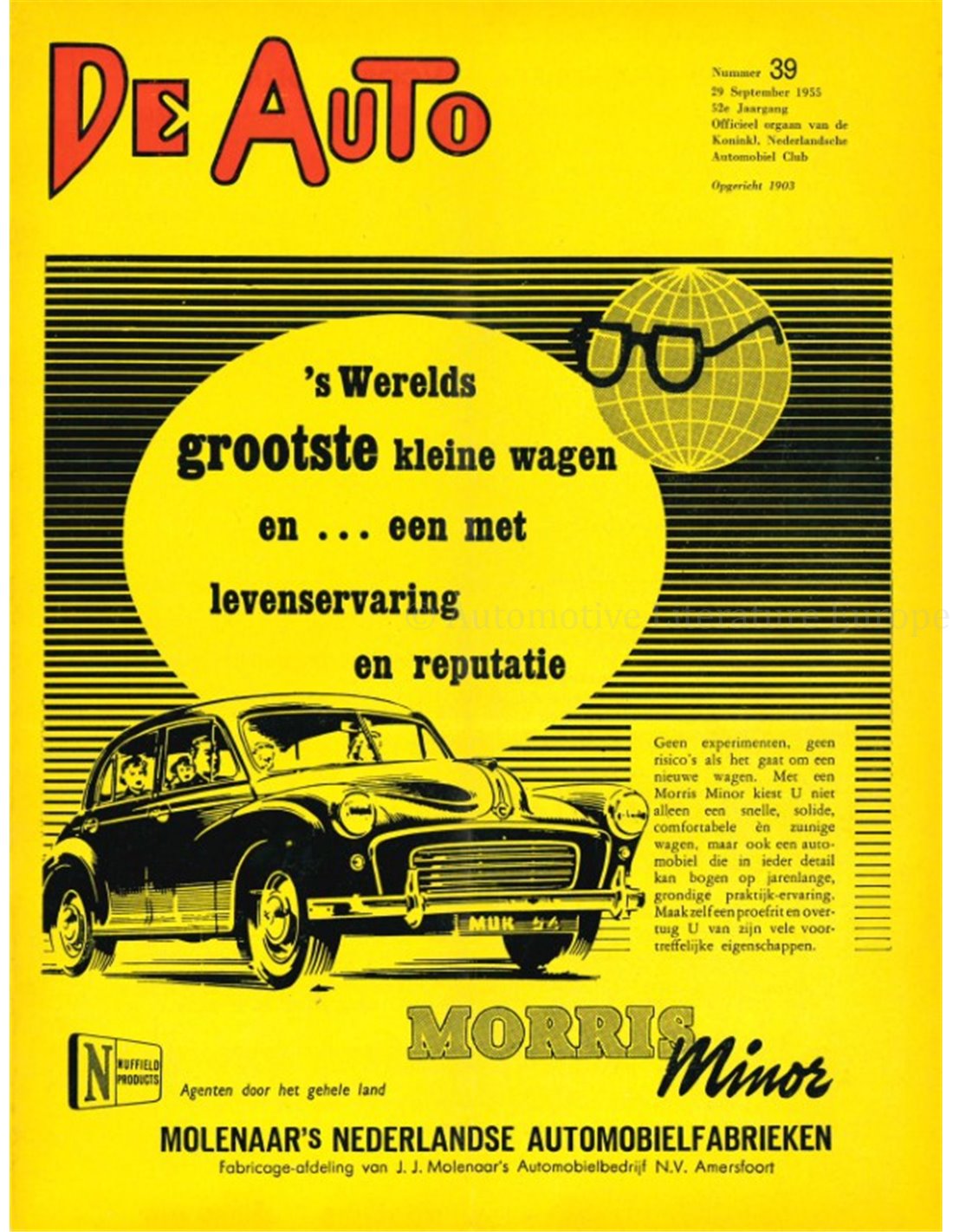 borst lichten Behandeling 1955 DE AUTO MAGAZINE 39 NEDERLANDS