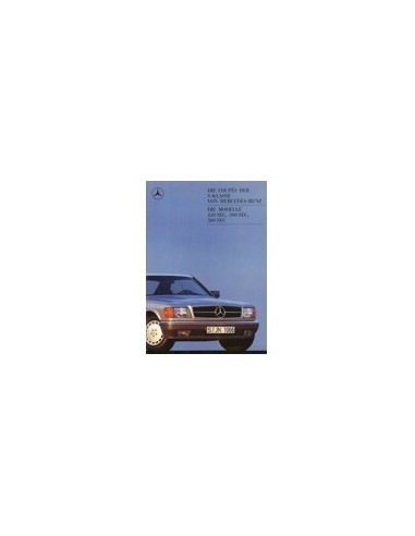 1988 MERCEDES BENZ S KLASSE COUPE BROCHURE DUITS