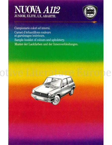 1984 LANCIA A112 FARBEN & INNENAUSSTATTUNG PROSPEKT