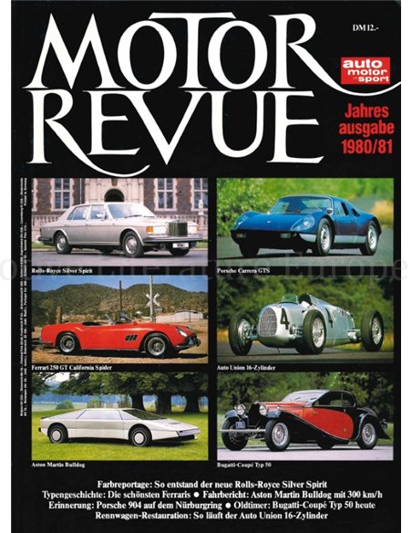 1980 MOTOR REVUE JAARBOEK DUITS