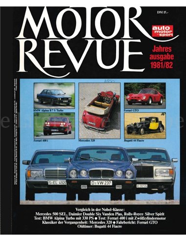 1981 MOTOR REVUE JAARBOEK DUITS