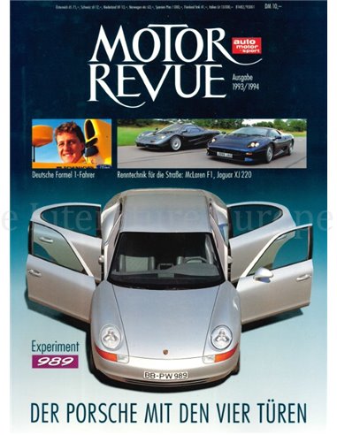 1993 MOTOR REVUE MAGAZIN DEUTSCH