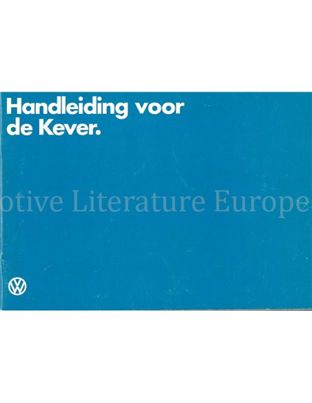 1982 VOLKSWAGEN KEVER INSTRUCTIEBOEK NEDERLANDS