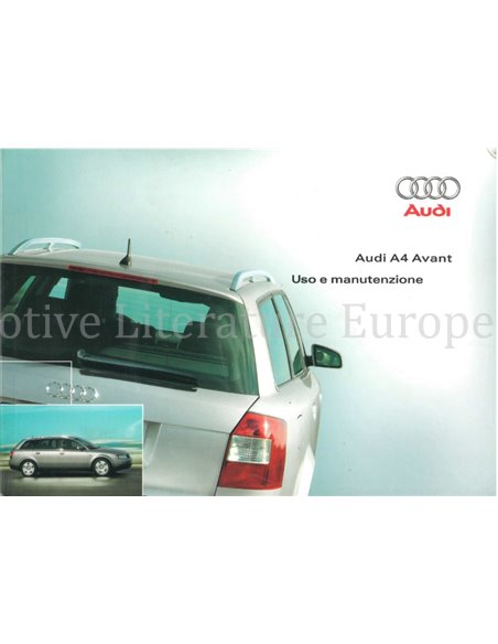 2002 AUDI A4 AVANT INSTRUCTIEBOEKJE ITALIAANS