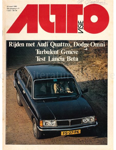 1980 AUTOVISIE MAGAZINE 06 DUTCH