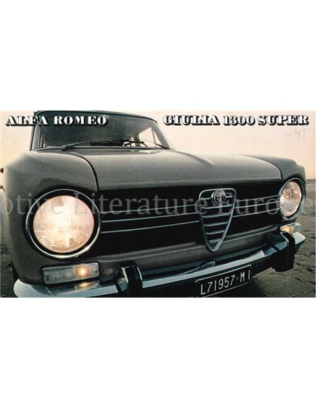 1971 ALFA ROMEO GIULIA 1300 SUPER BROCHURE NEDERLANDS