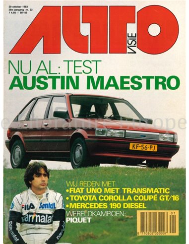 1983 AUTOVISIE MAGAZINE 22 DUTCH