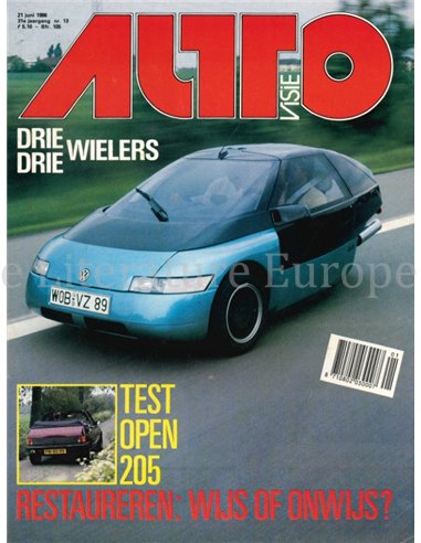 1986 AUTOVISIE MAGAZINE 13 DUTCH