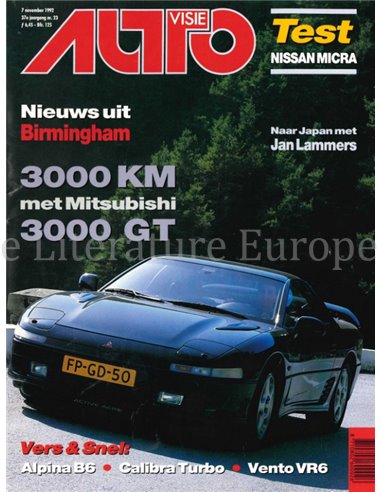 1992 AUTOVISIE MAGAZIN 23 NIEDERLÄNDISCH