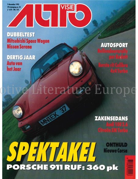 1992 AUTOVISIE MAGAZIN 25 NIEDERLÄNDISCH