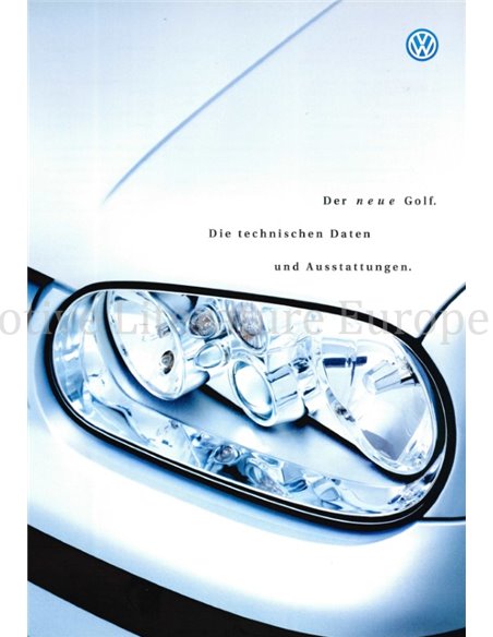 1997 VOLKSWAGEN GOLF BROCHURE DUITS