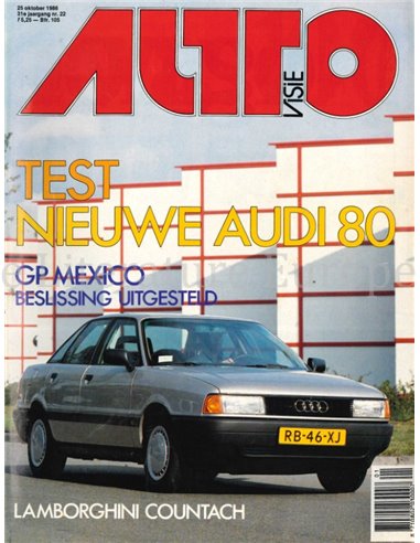 1986 AUTOVISIE MAGAZINE 22 DUTCH