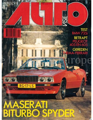 1986 AUTOVISIE MAGAZINE 26 DUTCH