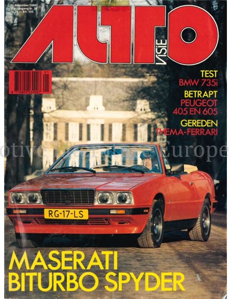 1986 AUTOVISIE MAGAZIN 26 NIEDERLÄNDISCH