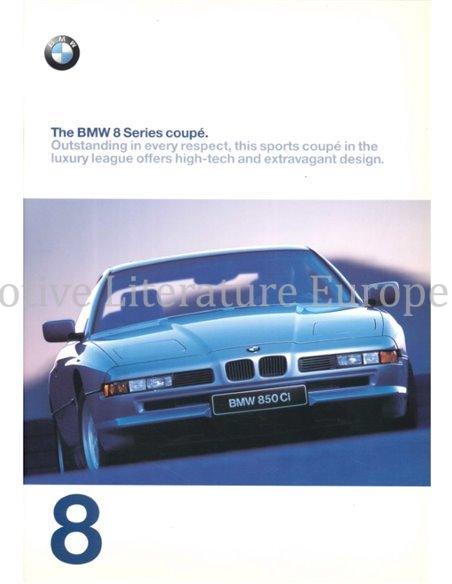 1997 BMW 8 SERIES BROCHURE ENGLISH