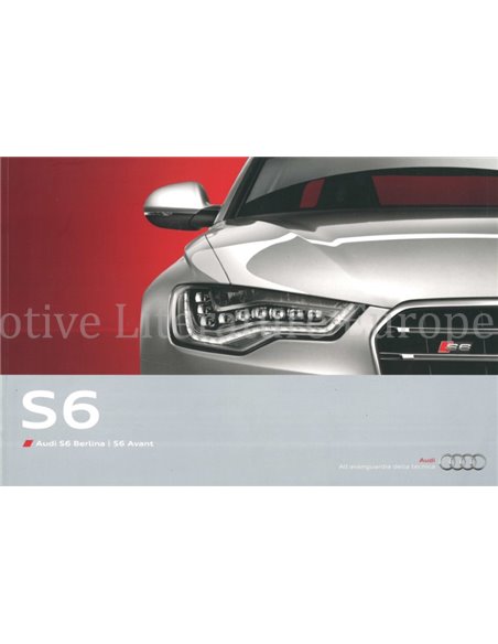 2011 AUDI S6 BROCHURE ITALIAN