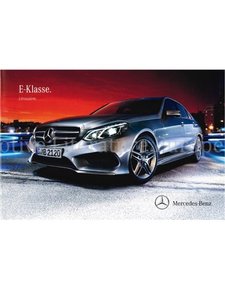 2013 MERCEDES BENZ E KLASSE BROCHURE DUITS