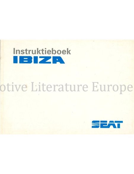 1994 SEAT IBIZA INSTRUCTIEBOEKJE NEDERLANDS