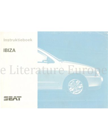 1998 SEAT IBIZA INSTRUCTIEBOEKJE NEDERLANDS