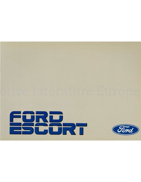 1987 FORD ESCORT OWNERS MANUAL HANDBOOK ENGLISH