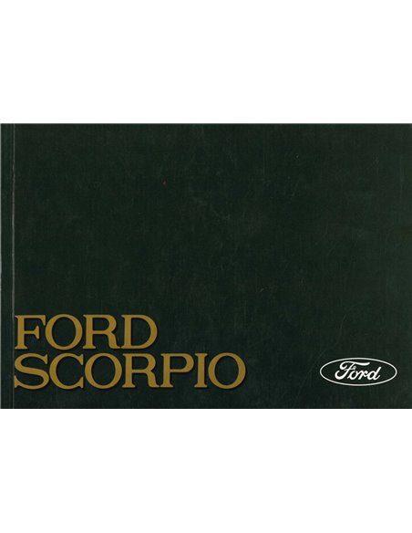 1989 FORD SCORPIO OWNERS MANUAL DUTCH