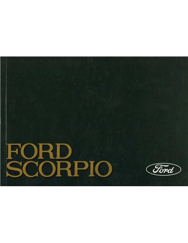 1988 FORD SCORPIO OWNERS MANUAL DUTCH