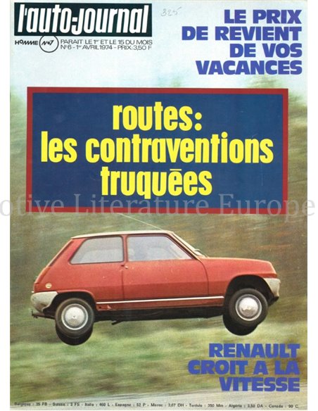 1974 L'AUTO-JOURNAL MAGAZINE 06 FRENCH