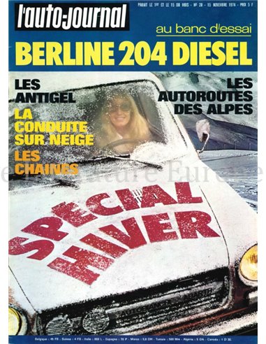 1974 L'AUTO-JOURNAL MAGAZINE 20 FRENCH