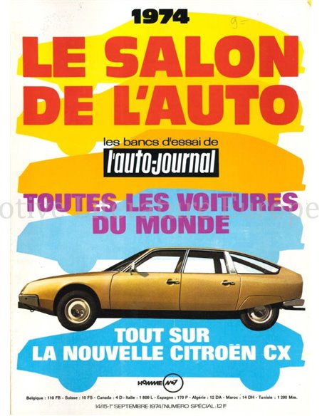 1974 L'AUTO-JOURNAL MAGAZINE 14/15 FRANS