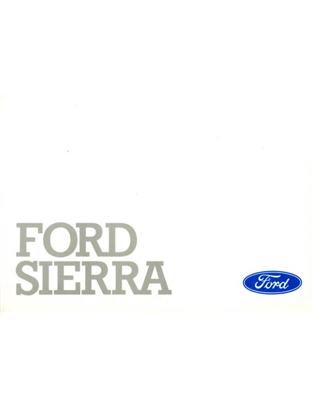 1989 FORD SIERRA / SIERRA COSWORTH OWNERS MANUAL DUTCH