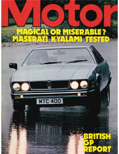 1978 MOTOR MAGAZIN 3954 ENGLISH