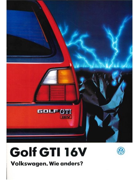 1986 VOLKSWAGEN GOLF GTI 16V PROSPEKT NIEDERLÄNDISCH